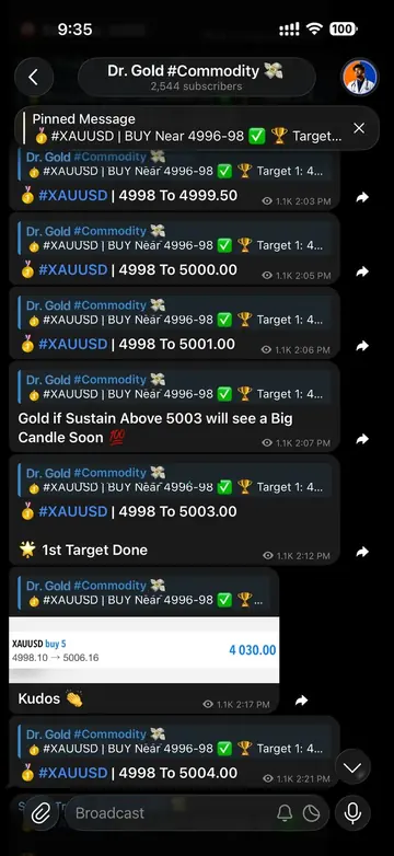 Dr. Gold Telegram channel screenshot 1